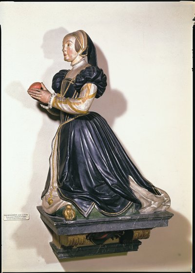 Staty av Antoinette de Fontette (målad sten) av French School