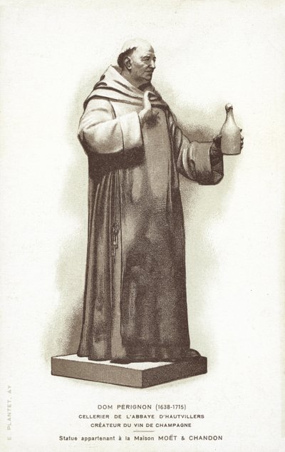 Staty av Dom Perignon av French School