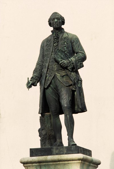 Staty av Georges Louis Leclerc, greve av Buffon (1707-1788), Montbard (21 Cote d