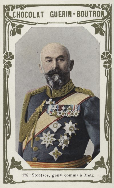 Stoetzer, generalkommandant a Metz (färgat foto) av French School