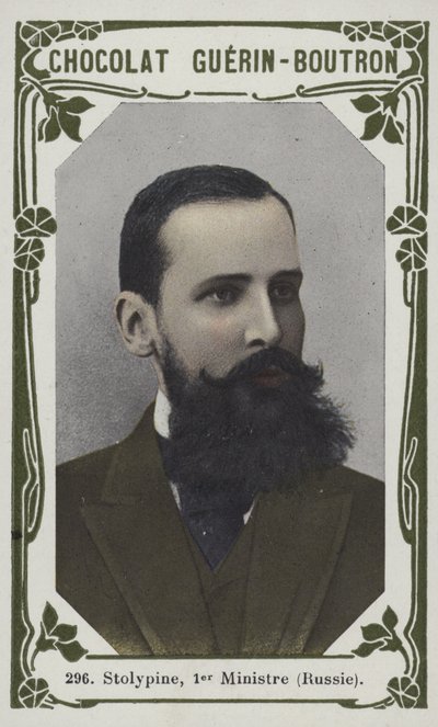 Stolypin, premiärminister, Ryssland (färgad bild) av French School