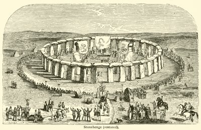 Stonehenge, restaurerad (gravyr) av French School