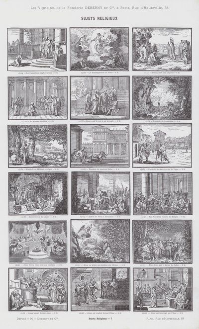 Religiösa ämnen (gravyr) av French School