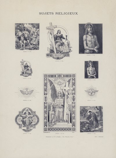 Religiösa ämnen (gravyr) av French School