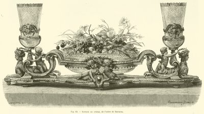 Huvudsakligen i kristall, från Baccarat-fabriken (gravyr) av French School