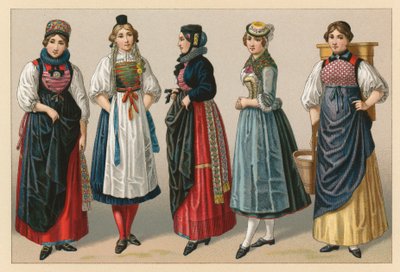 Schweiz kostym av French School