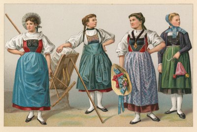 Schweiz kostym av French School
