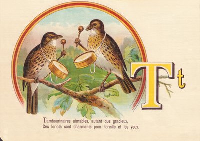 T: Tambourinarians snälla, lika graciösa, Dessa lorioter är charmiga för örat och ögon av French School