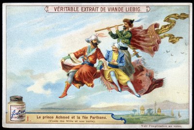 Tale of 1001 Nights (Tales of Thousand One Nights): Prins Achmed och Fairy Paribanu - chromo. av French School