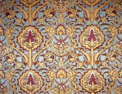 Gobeläng från Grand salon av grevinnan av Paris lägenhet, skapad av Maison Nicolle av Nimes, Frankrike av French School