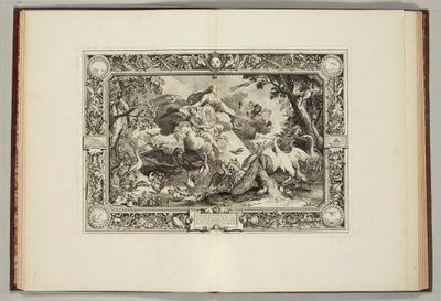 "Kungens gobelänger, där de fyra elementen och de fyra årstiderna är representerade" av Andre Felibien, 1670 av French School