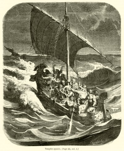 Tempete apaisee (gravyr) av French School