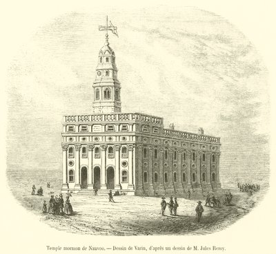 Temple mormon de Nauvoo (gravyr) av French School