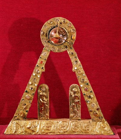 Karl den Stores A (742-814) (guld, emalj, pärlor och ädelstenar) av French School