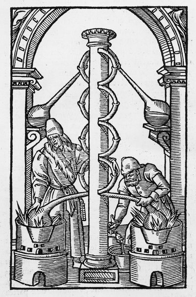 The Alchemist at Work, kopia av en illustration från 