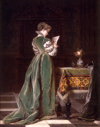 Amatörkonstnären, ca 1870 (olja på panel) av French School