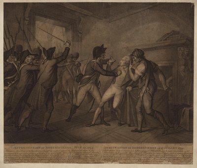 Gripandet av Robespierre den 27 juli 1794 av French School