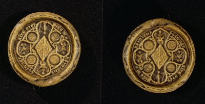 Jeanne de Penthievres vapenförsegel (1319-84) hertiginna av Bretagne och grevinna av Goello, 1369 av French School