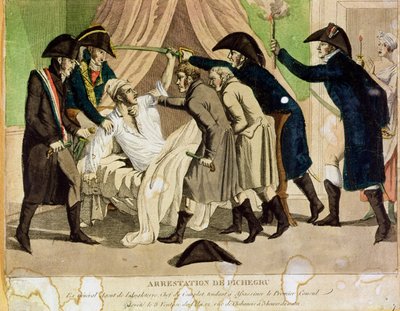 Arresteringen av general Charles Pichegru (1761-1804) tidigt 1800-tal av French School