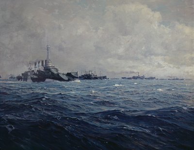 Den amerikanska flottans ankomst till Frankrike, 1917 av French School