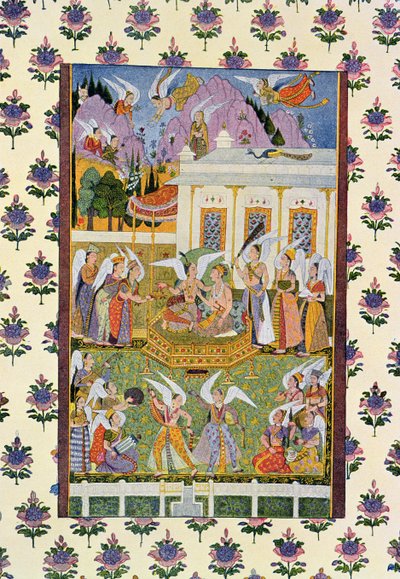 The Assembly of Efrits and Djinn, illustration från The Arabian Nights, 1895 (färggravyr) av French School