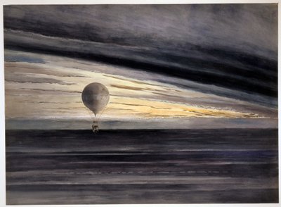 Ballongen, Zénith, under en långdistansflygning från Paris till Bordeaux i mars 1875, pub 1875-1880 av French School