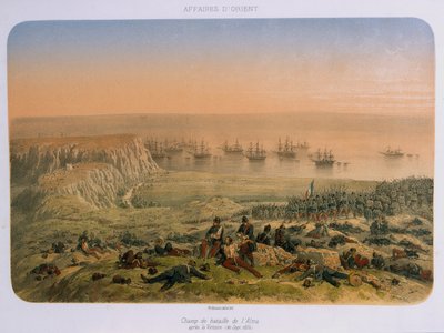 Slagfältet vid Alma efter segern, 20 september 1854 av French School