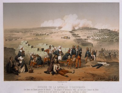 Slaget vid Inkerman den 5 november 1854 från War in the Crimea, publicerad av Lemercier et Cie, Paris, 1856 av French School