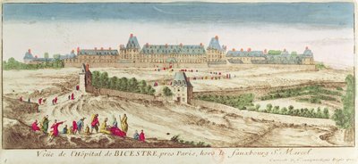 Bicetre-asylet i Paris, 1710 av French School