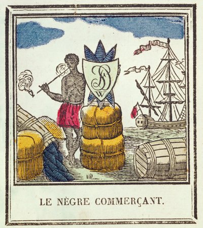 The Black Trader, tallrik 529 från Les Petits Metiers (xylograf) av French School