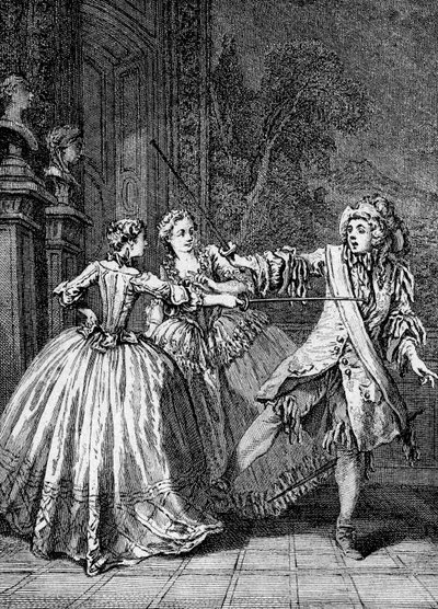 The Bourgeois Gentleman, illustration från en bok av verk av Moliere, 1896 av French School