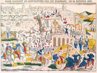 Fransmännens tillfångatagande av Konstantin den 13 oktober 1837 av French School