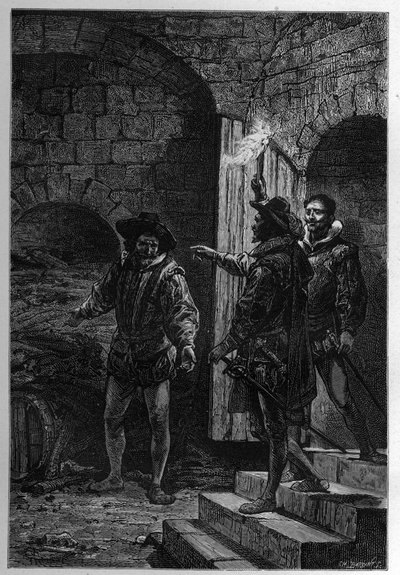 The Capture of Guy Fawkes - arrestering av Guy Fawkes (Guido Falxius, känd som John Johnson, engelsk katolik av French School