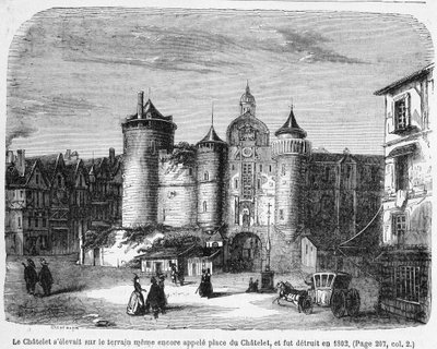 Chatelet på 1700-talet - gravyr av French School