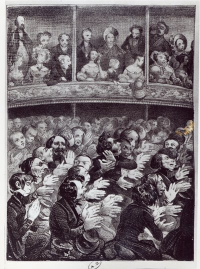 The Claque in action, ca 1830-40 av French School