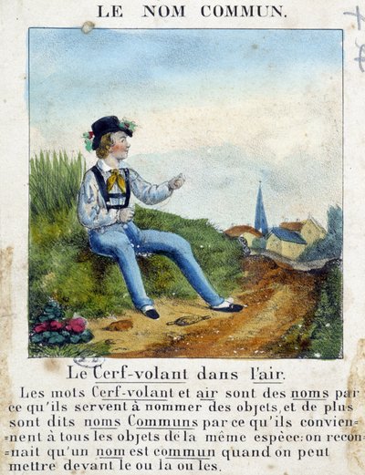 Det vanliga namnet (barn som håller en drake) - i "" Grammatik i bilder"" av French School