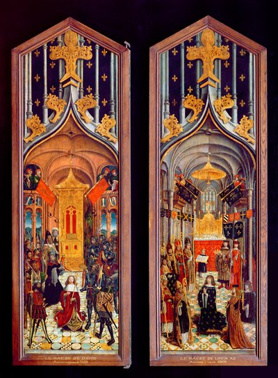Kröningen av David och Ludvig XII (1462-1515) 1501 av French School