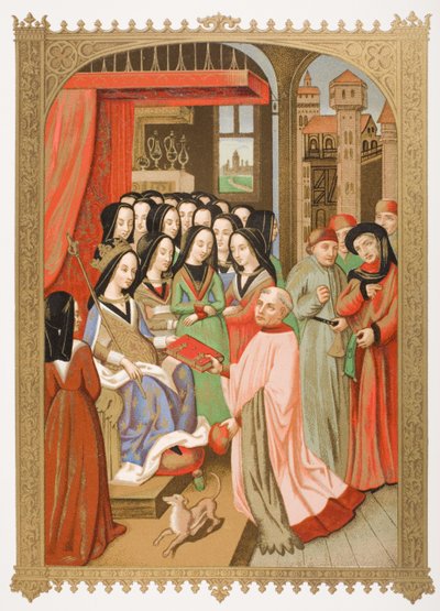 The Court of Mary of Anjou (1404-63) faksimil av en miniatyr från 