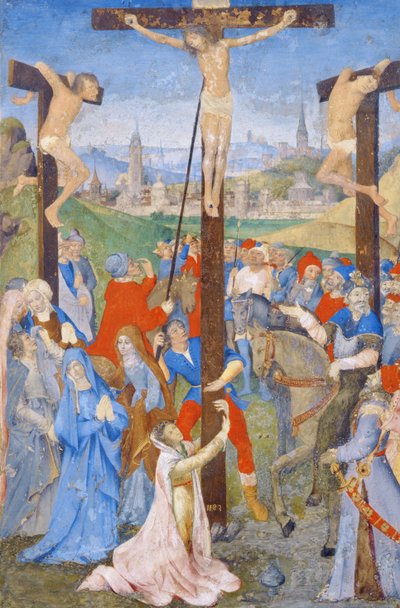 Korsfästelsen, från ett missal av French School