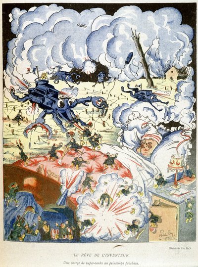 Uppfinnarens dröm - i "Bajonetten"" av 25/10/1917. av French School