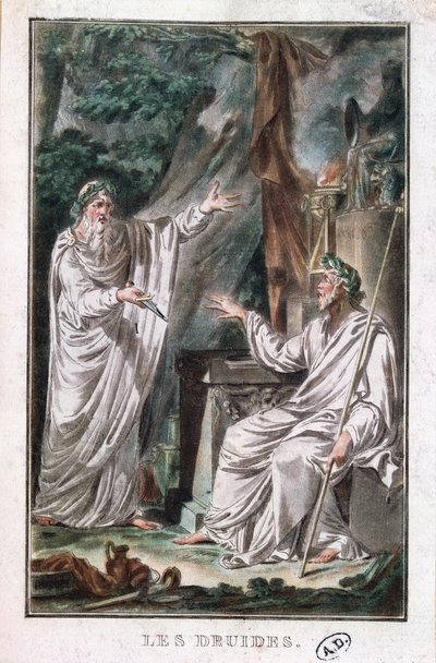 Druiderna, illustration till en pjäs, c.1800 av French School