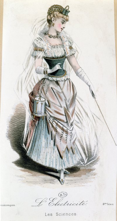 Elfen, dräkt för en prydnadsboll med batteri, c.1885 av French School