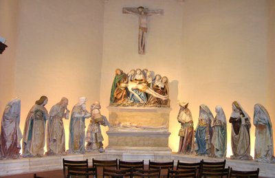 Gravläggningen, 1490 (målad sten) av French School