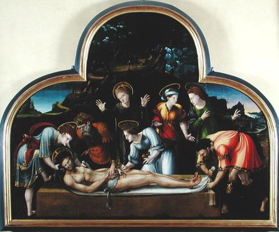 Gravläggningen eller, The Virgin Swooning av French School