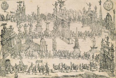 Henri IV:s (1553-1610) inträde i Lyon, 4 september 1595 av French School