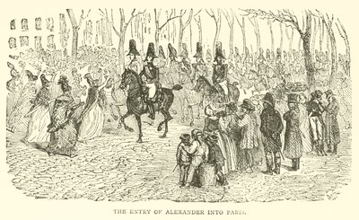 Alexanders inträde i Paris (gravyr) av French School