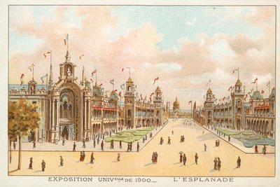 The Esplanade, Exposition Universelle 1900, Paris (chromolitho) av French School
