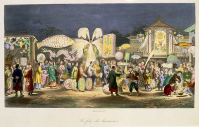 Lyktornas festival, pub. av Formentin, 1824-27 av French School