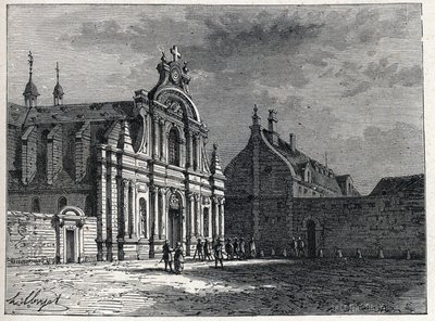 Feuillants-klostret, mötesplatsen för Feuillants Club, en rojalistisk politisk organisation under den franska revolutionen. Gravyr från 1889. Privat samling. av French School