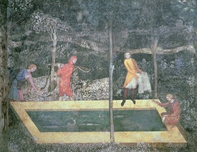 Fiskdammen, från Stag Room, 1343 av French School